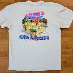 Vintage Big Peckers Bar And Grill Promo Tee "Chicks Dig Big Peckers" Large